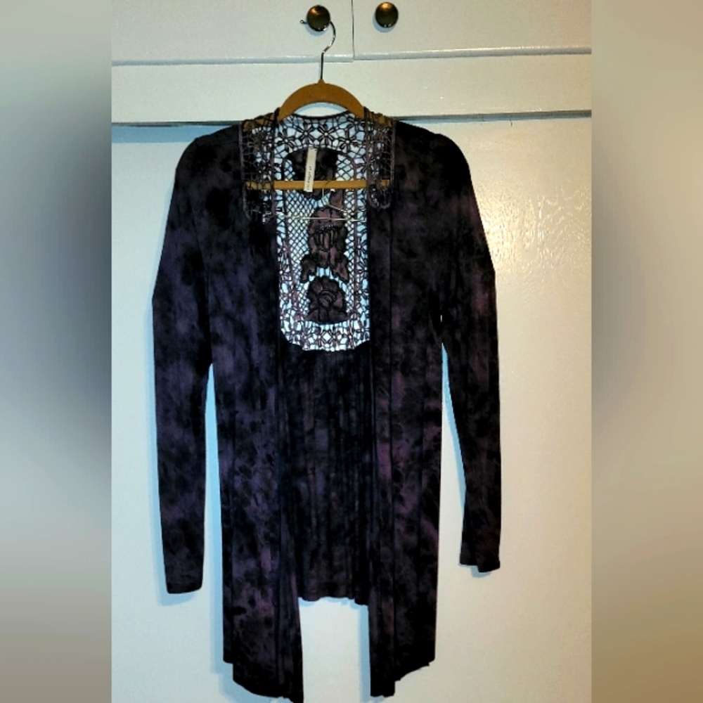 Boho Chic Black and Gray Cardigan